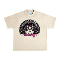 Sandshell racing checkered rainbow Urban Heavy Tee - JahusDesignShop