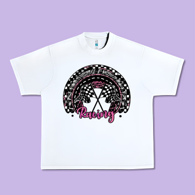 Racing Checkered Rainbow Urban Heavy Tee Designed By Jahusdesignshop