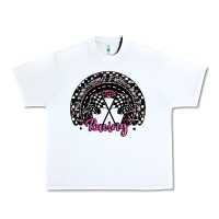 White racing checkered rainbow Urban Heavy Tee - JahusDesignShop