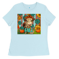 Western Fall Cow Ladies Tee | Teevron