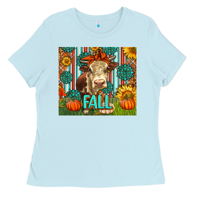 Western Fall Cow Ladies Tee by LillyAllenDesigns | Teevron
