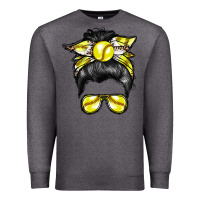 Charcoal Heather softball mom Premium Sweatshirt - RacoonDesign