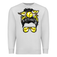 Dove Grey softball mom Premium Sweatshirt - RacoonDesign