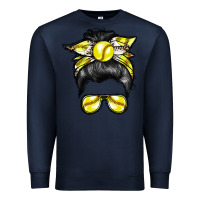Navy softball mom Premium Sweatshirt - RacoonDesign