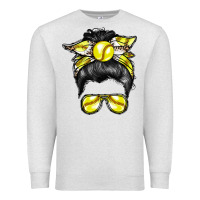 Oatmeal Heather softball mom Premium Sweatshirt - RacoonDesign