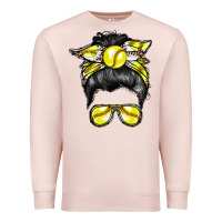 Pale Pink softball mom Premium Sweatshirt - RacoonDesign