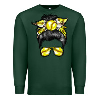 Sports Green softball mom Premium Sweatshirt - RacoonDesign