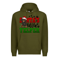 Army Green Santa's Little Yelper Premium Hoodie - FaDigitalArtStudio