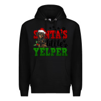 Black Santa's Little Yelper Premium Hoodie - FaDigitalArtStudio