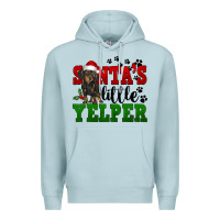 Blue Mist Santa's Little Yelper Premium Hoodie - FaDigitalArtStudio