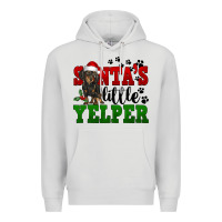 Dove Grey Santa's Little Yelper Premium Hoodie - FaDigitalArtStudio