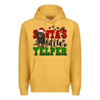 Mustard Santa's Little Yelper Premium Hoodie - FaDigitalArtStudio