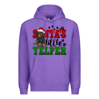 Purple Santa's Little Yelper Premium Hoodie - FaDigitalArtStudio