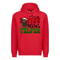 Red Santa's Little Yelper Premium Hoodie - FaDigitalArtStudio