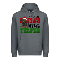 Rock Santa's Little Yelper Premium Hoodie - FaDigitalArtStudio