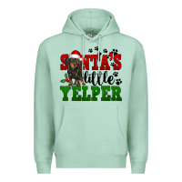Seafoam Santa's Little Yelper Premium Hoodie - FaDigitalArtStudio