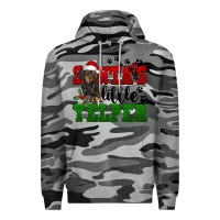 Slate Camo Santa's Little Yelper Premium Hoodie - FaDigitalArtStudio