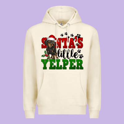 Santa's Little Yelper Premium Hoodie Designed By Fadigitalartstudio