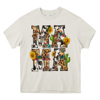 Cream Western Mama With Sunflowers Heavy Core Tee - BundleAndBundleShop