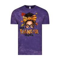 Cloud Purple one thankful mama afro messy bun Vintage Tee - texasbilliewilder