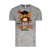 Cloud Rock one thankful mama afro messy bun Vintage Tee - texasbilliewilder