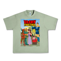 Oil Green drawn together Urban Heavy Tee - lanVoArt