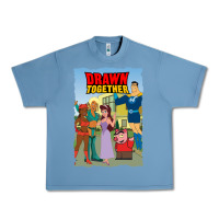 Pebble Blue drawn together Urban Heavy Tee - lanVoArt