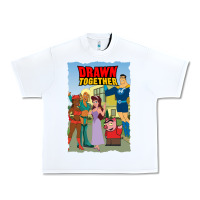 White drawn together Urban Heavy Tee - lanVoArt