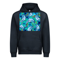 Navy dolphin tumbler Urban Hoodie - BarkalooDesign