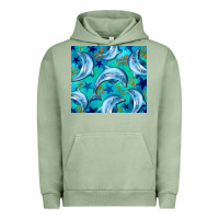 Pigment Oil Green dolphin tumbler Urban Hoodie - BarkalooDesign