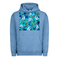 Pigment Pebble Blue dolphin tumbler Urban Hoodie - BarkalooDesign