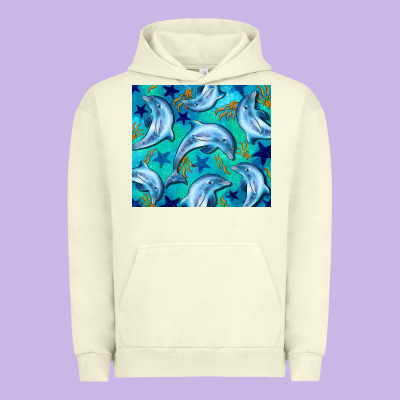 Dolphin Tumbler Urban Hoodie Designed By Barkaloodesign