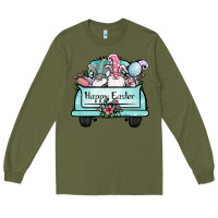 Army Green easter gnomes truck Long Sleeve Tee - Jasminsmagicworld