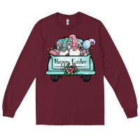 Burgundy easter gnomes truck Long Sleeve Tee - Jasminsmagicworld