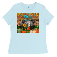 Baby Blue Fall Baby Lambs Ladies Tee - LillyAllenDesigns