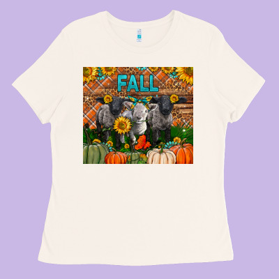 Fall Baby Lambs Ladies Tee Designed By Lillyallendesigns