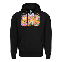 Black Happy Easter Zipper Hoodie - LillyAllenDesigns
