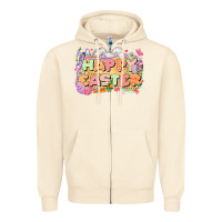 Sandshell Happy Easter Zipper Hoodie - LillyAllenDesigns