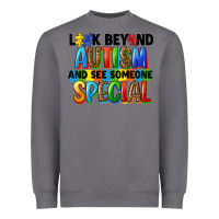 Storm look beyond autism and see someone special Heavyweight Sweatshirt - FaDigitalArtStudio