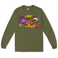 Army Green happy hallothanksmas truck Long Sleeve Tee - CowGirlArtShop