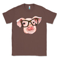 Chestnut pig with glasses Classic Tee - RanaPortraitStore
