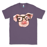 Lavender pig with glasses Classic Tee - RanaPortraitStore