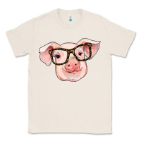 Natural pig with glasses Classic Tee - RanaPortraitStore
