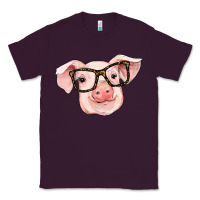 Plum pig with glasses Classic Tee - RanaPortraitStore
