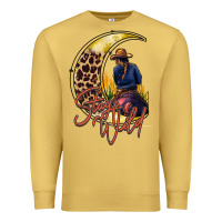 Antique Gold stay wild moon cowgirl Premium Sweatshirt - RacoonDesign