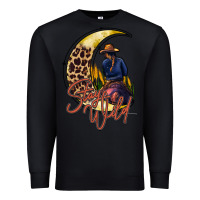 Black stay wild moon cowgirl Premium Sweatshirt - RacoonDesign