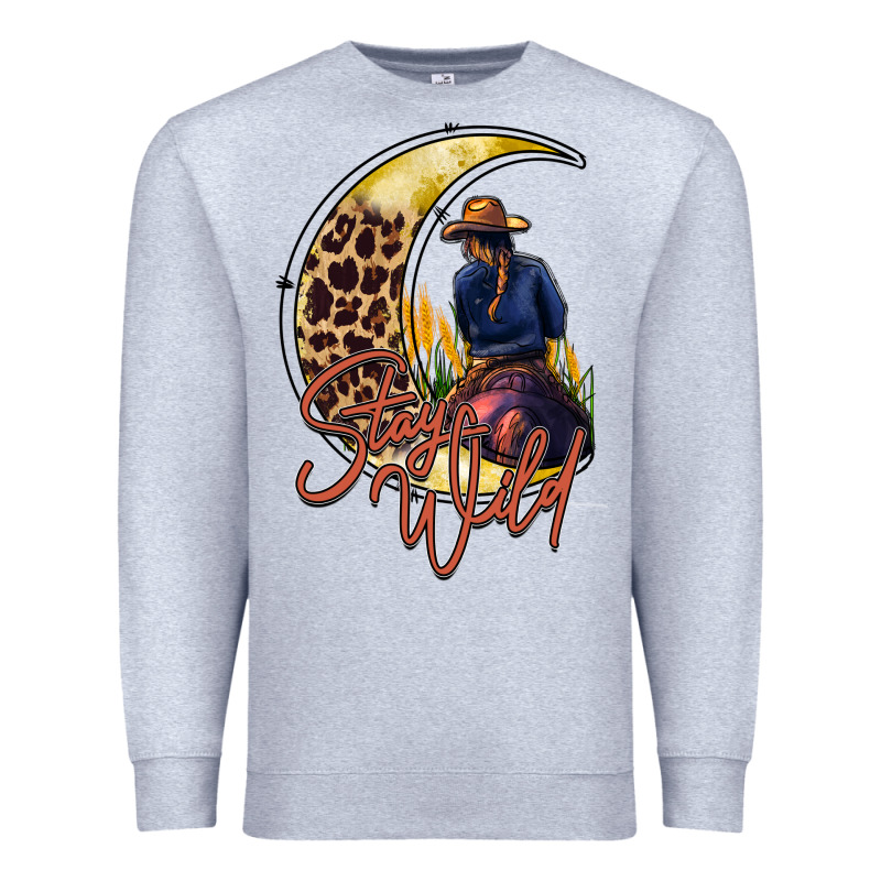 Stay Wild Moon Cowgirl Premium Sweatshirt by RacoonDesign | Teevron