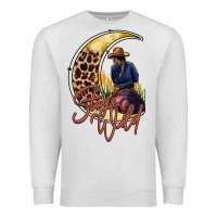 Oatmeal Heather stay wild moon cowgirl Premium Sweatshirt - RacoonDesign