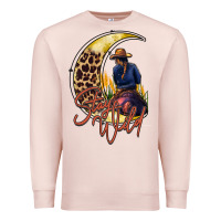 Pale Pink stay wild moon cowgirl Premium Sweatshirt - RacoonDesign