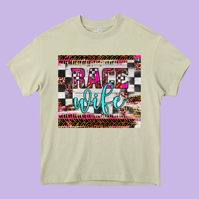 Race Wife Heavy Core Tee Designed By Jahusdesignshop